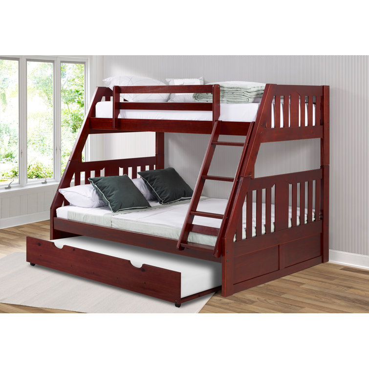 Harriet Bee Dubbo Twin Over Full Solid Wood Standard Bunk Bed with